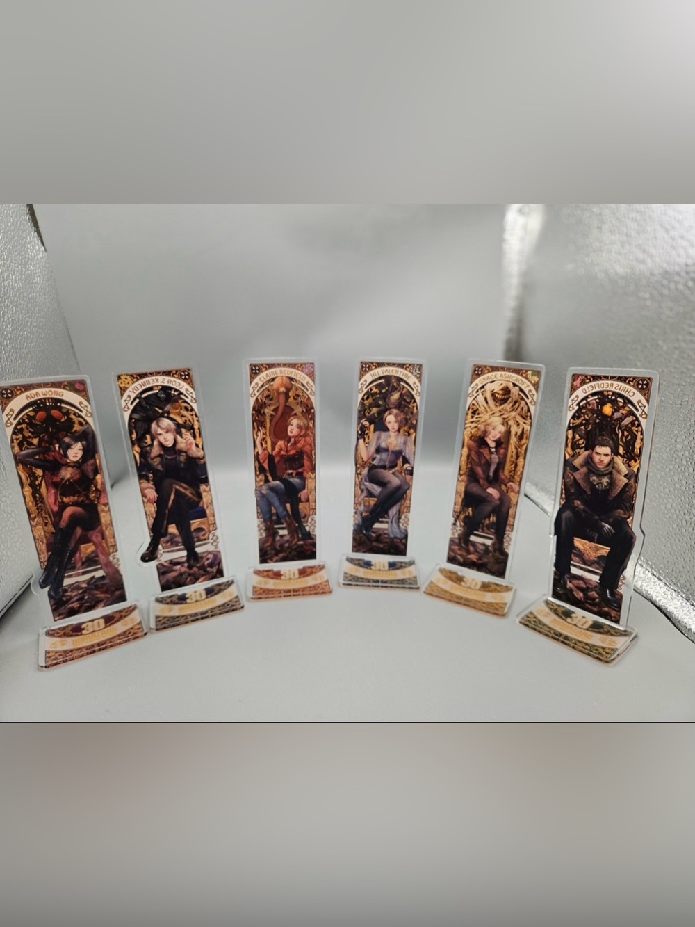 Resident evil Leon Kennedy Ada Jill Claire Chris grace stand up figure